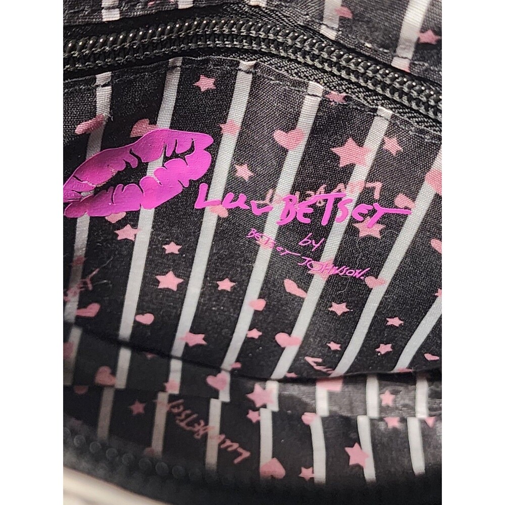 Betsey Johnson Black and White Cat Face Mini Bag - Picture 7 of 9